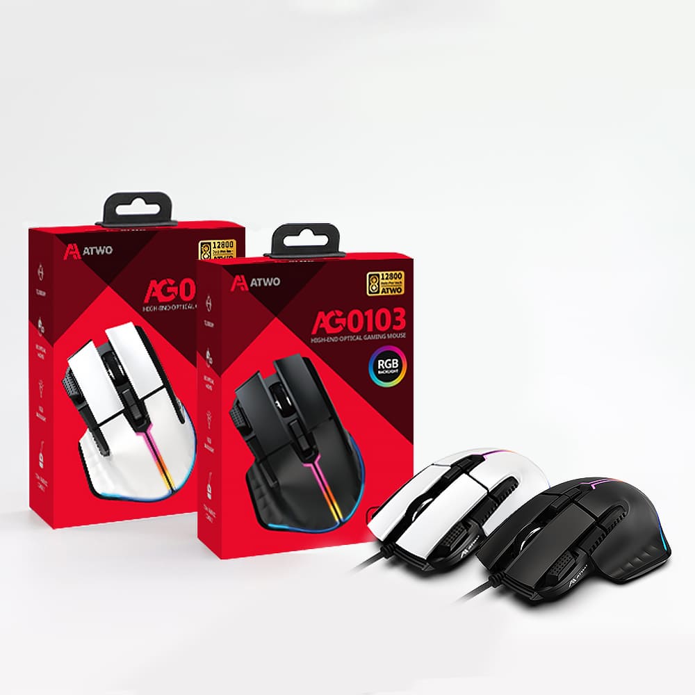 에이투 AG0103 고감도 RGB 유선 USB 게이밍 마우스 컴퓨터 PC 노트북