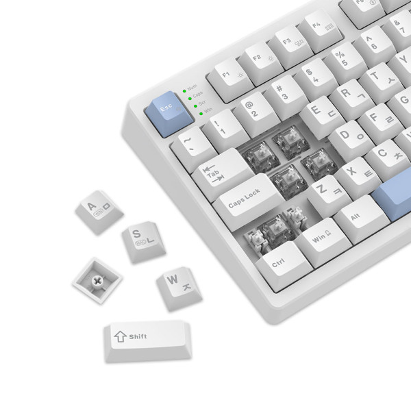 에이투 GK5 8K 게이밍 기계식 키보드 멀티다이얼 오테뮤 그레이축